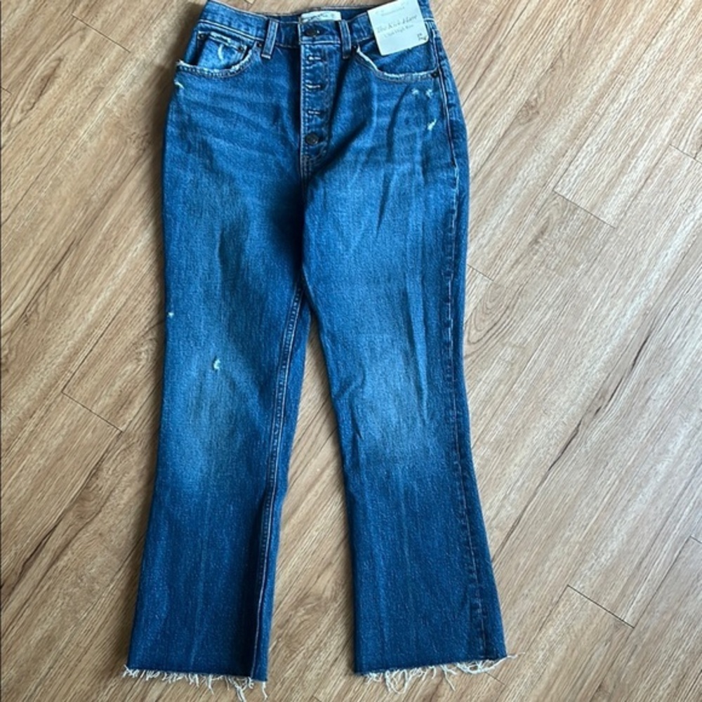 Abercrombie & Fitch ultra high rise kick Flare Jeans